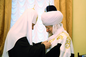 Талгат Таджуддин с патриархом Русской православной церкви
