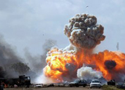 Западные ВВС атаковали ливийский самолёт и часть города Триполи